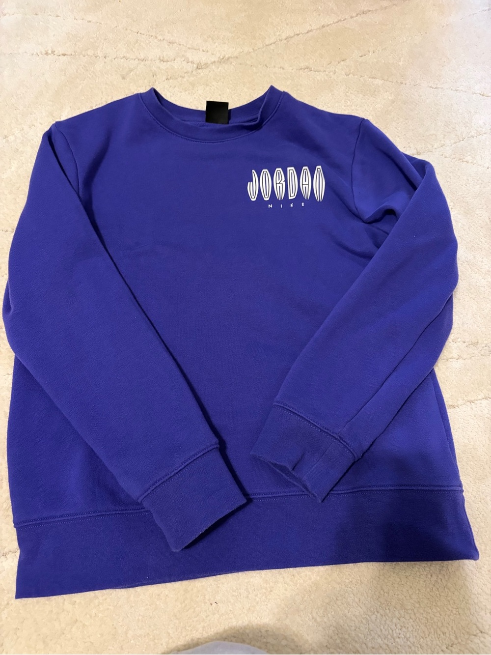 Jordan Crewneck Sweatshirt - Royal Blue/purple with White Logo